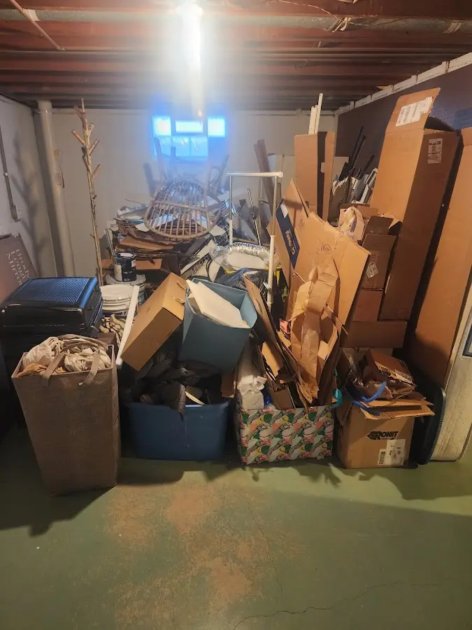 Roll-off dumpster container at job site for Construction Dumpster Rental in Rumson